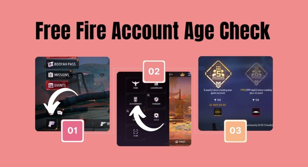 Free Fire Account Age check
